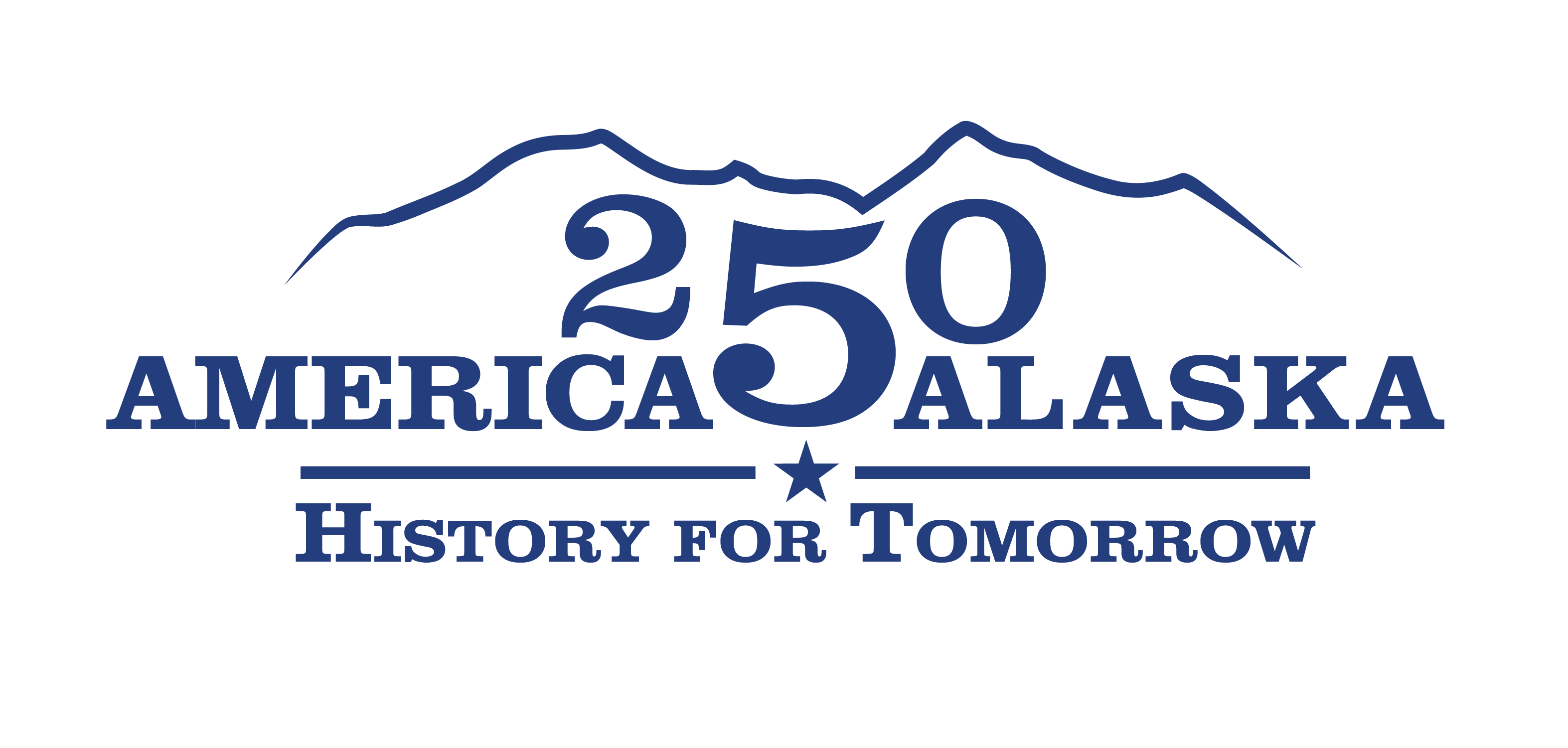 America250 Alaska logo - History for Tomorrow